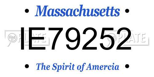 IE79252 Massachusetts License Plate