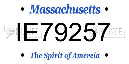 IE79257 Massachusetts License Plate