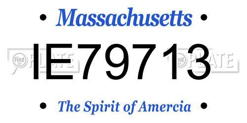 IE79713 Massachusetts License Plate