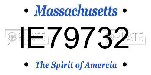 IE79732 Massachusetts License Plate