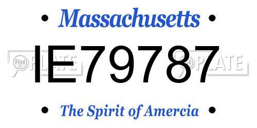IE79787 Massachusetts License Plate