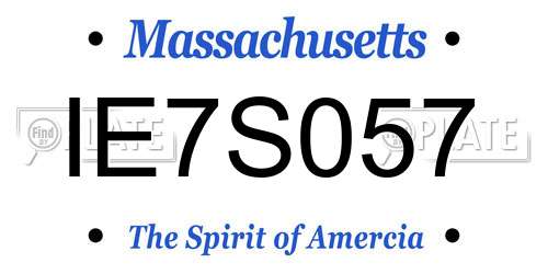 IE7S057 Massachusetts License Plate