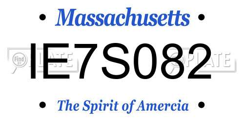 IE7S082 Massachusetts License Plate