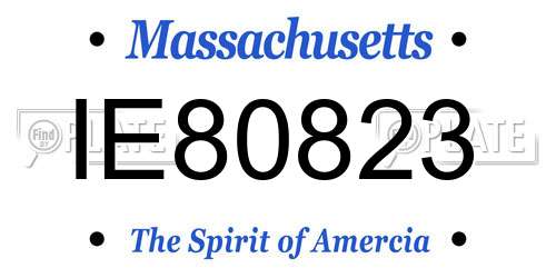 IE80823 Massachusetts License Plate