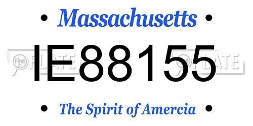 IE88155 Massachusetts License Plate
