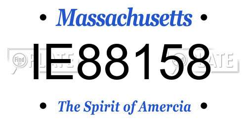 IE88158 Massachusetts License Plate