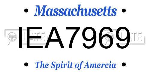 IEA7969 Massachusetts License Plate