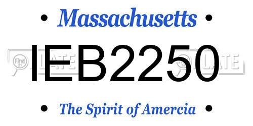IEB2250 Massachusetts License Plate