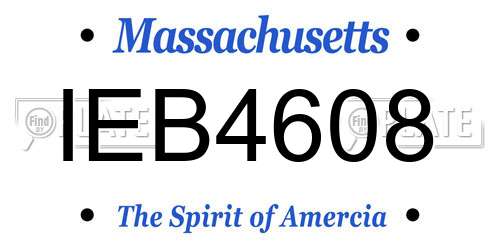 IEB4608 Massachusetts License Plate