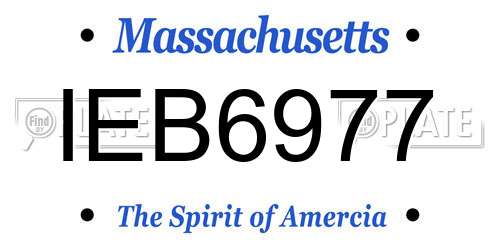 IEB6977 Massachusetts License Plate