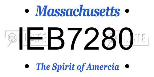 IEB7280 Massachusetts License Plate