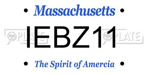 IEBZ11 Massachusetts License Plate