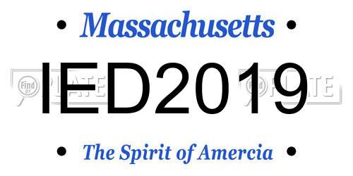 IED2019 Massachusetts License Plate