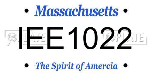 IEE1022 Massachusetts License Plate