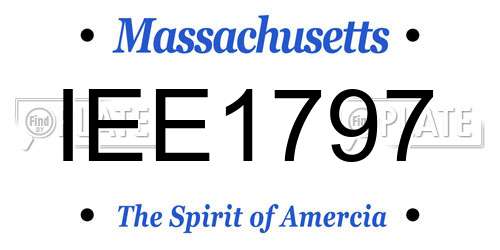 IEE1797 Massachusetts License Plate