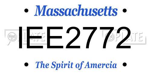 IEE2772 Massachusetts License Plate
