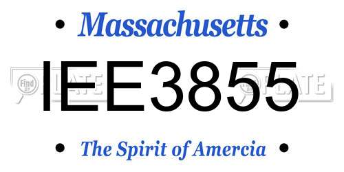 IEE3855 Massachusetts License Plate