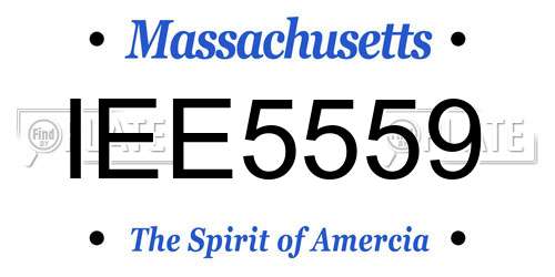 IEE5559 Massachusetts License Plate