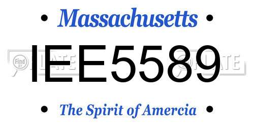 IEE5589 Massachusetts License Plate