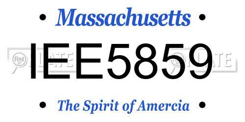 IEE5859 Massachusetts License Plate