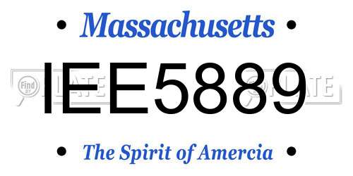 IEE5889 Massachusetts License Plate