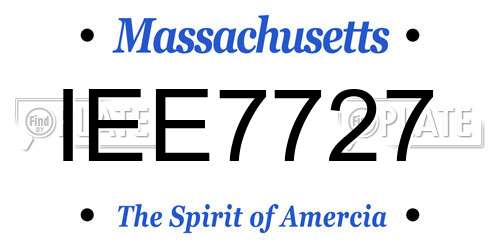 IEE7727 Massachusetts License Plate