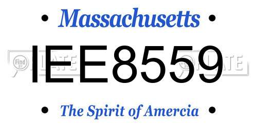IEE8559 Massachusetts License Plate