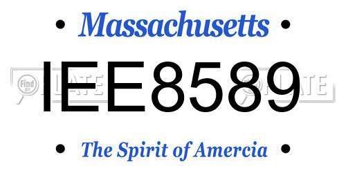 IEE8589 Massachusetts License Plate