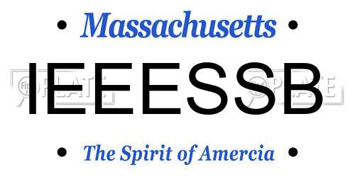 IEEESSB Massachusetts License Plate