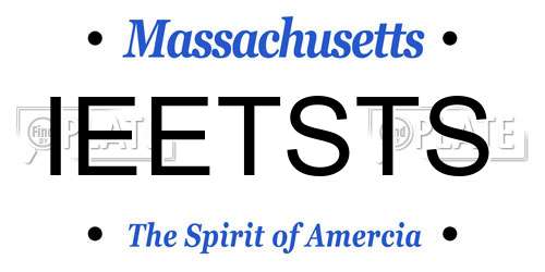 IEETSTS Massachusetts License Plate