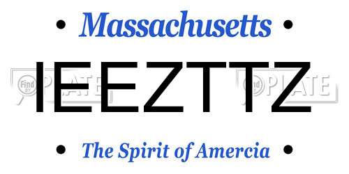IEEZTTZ Massachusetts License Plate