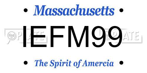 IEFM99 Massachusetts License Plate