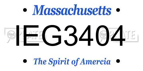 IEG3404 Massachusetts License Plate