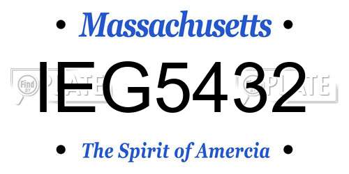 IEG5432 Massachusetts License Plate