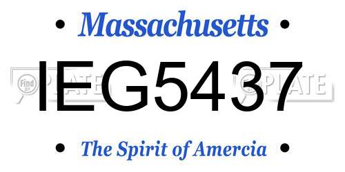 IEG5437 Massachusetts License Plate