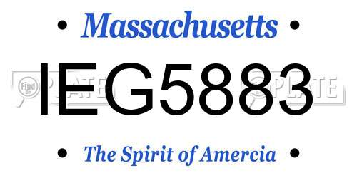 IEG5883 Massachusetts License Plate