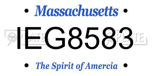 IEG8583 Massachusetts License Plate