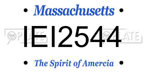 IEI2544 Massachusetts License Plate