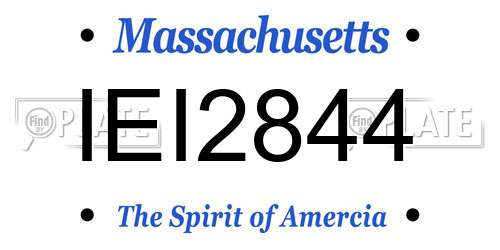 IEI2844 Massachusetts License Plate