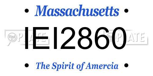 IEI2860 Massachusetts License Plate