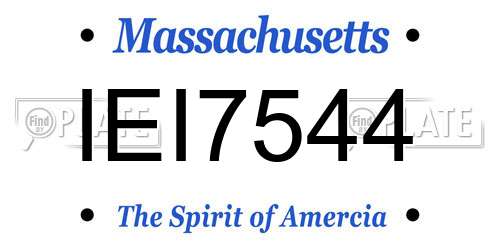 IEI7544 Massachusetts License Plate