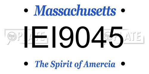 IEI9045 Massachusetts License Plate