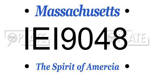 IEI9048 Massachusetts License Plate