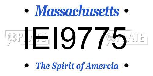 IEI9775 Massachusetts License Plate