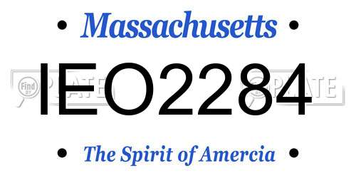 IEO2284 Massachusetts License Plate