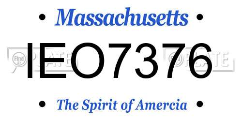 IEO7376 Massachusetts License Plate