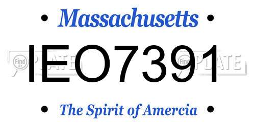 IEO7391 Massachusetts License Plate
