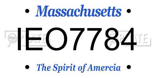 IEO7784 Massachusetts License Plate