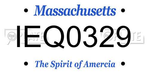 IEQ0329 Massachusetts License Plate