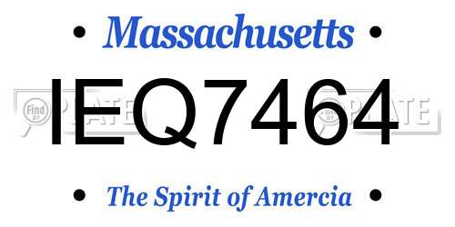 IEQ7464 Massachusetts License Plate